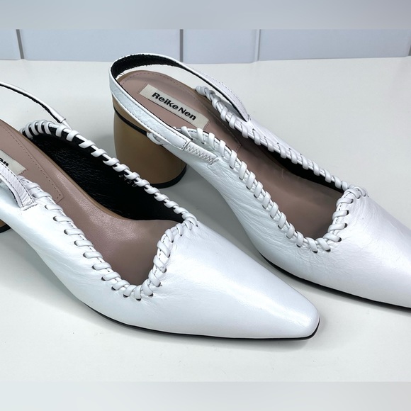 REIKEN NEN Curved Middle Slingback white/ beige - Picture 6 of 13